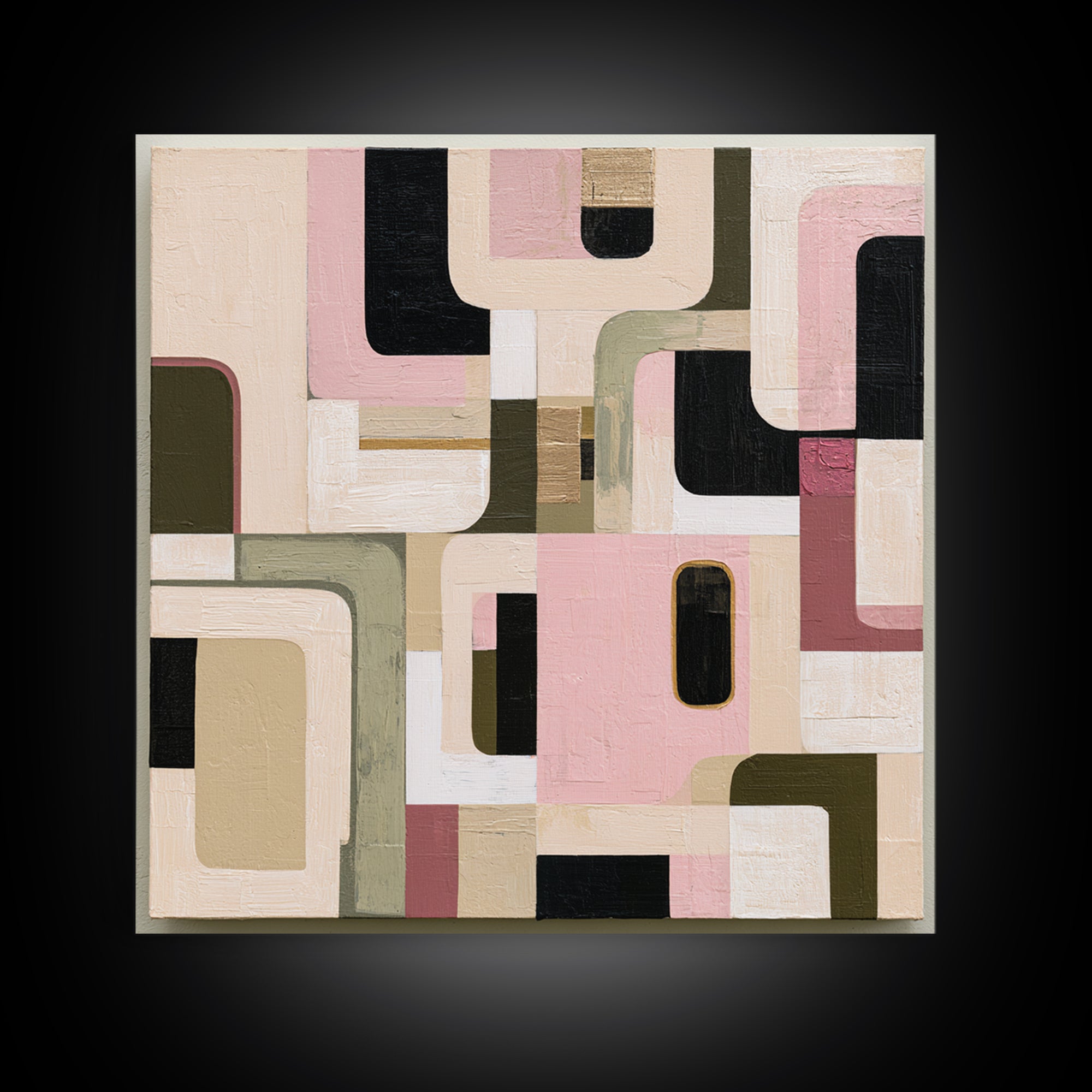 Abstract Composition in Appetite Friendly Warm Tones Canvas Print, Dining Room Art, Modern Wall Art, Dining Room Decor, Dining, DRA-1x1-52