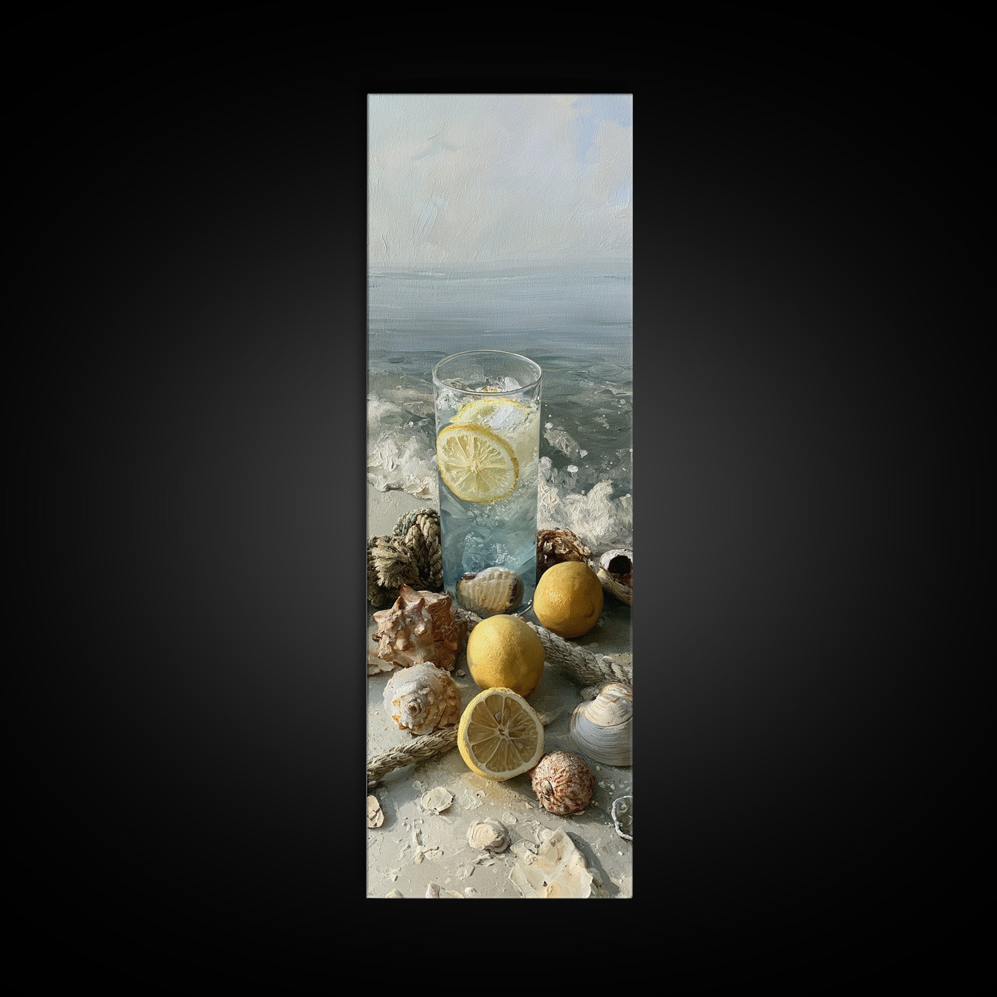 Shellfish and Lemon Still Life Canvas Print, Dining Room Art, Kitchen Decor, Dining Room Decor, Dining 400, Set of Prints, DRA-1x3-100