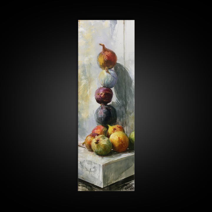 Figs on Marble Canvas Print, Dining Room Art, Bedroom Decor, Dining Room Decor, Dining 311, 3 Piece Wall Art, Set of Prints, DRA-1x3-11