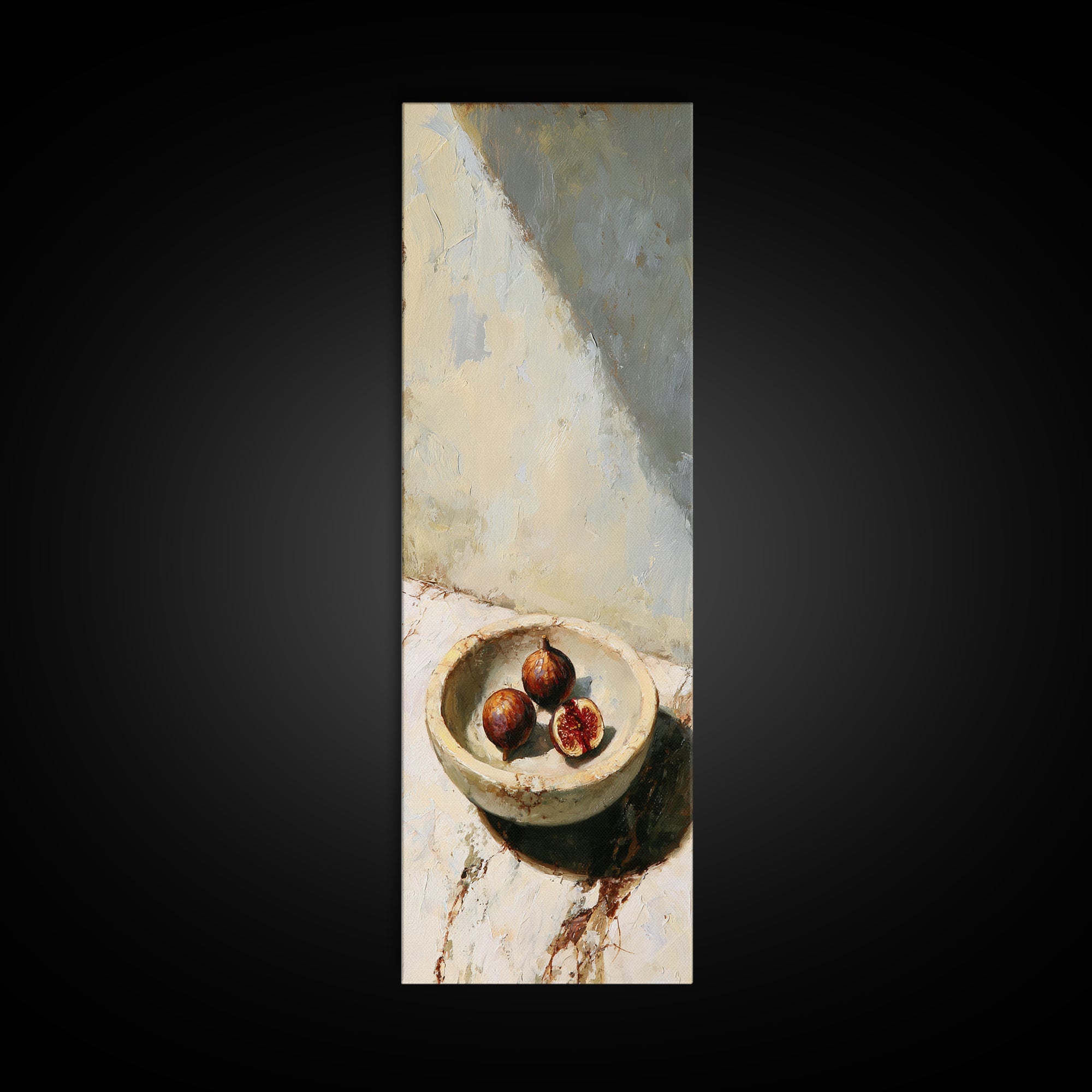 Figs on Marble Canvas Print, Dining Room Art, Fine Art Print, Dining Room Decor, Fine Art, Dining, Fall Decor, DRA-1x3-35