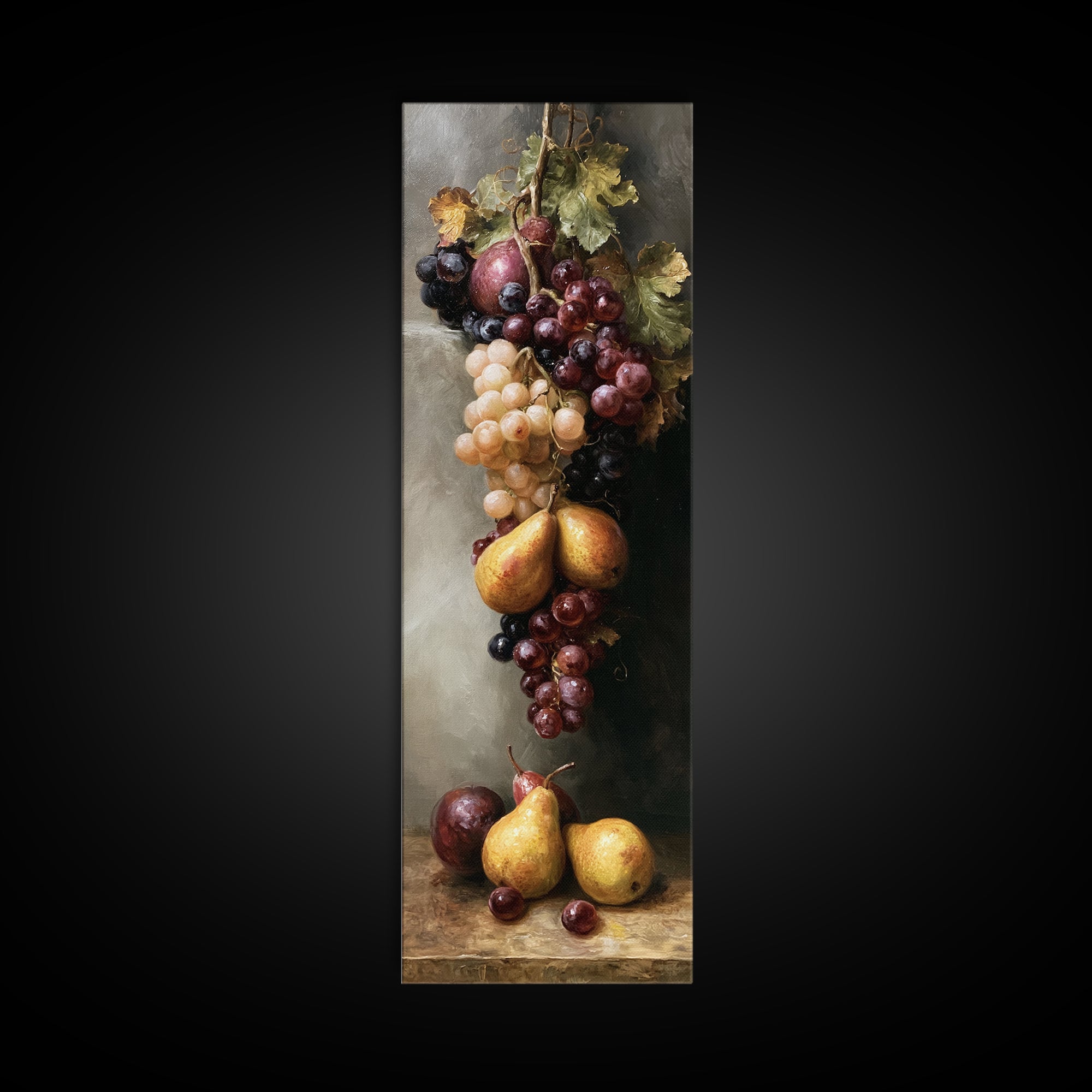 Classical Fruit Still Life Canvas Print, Dining Room Art, Trendy Wall Art, Dining Room Decor, Fine Art, Dining, DRA-1x3-37
