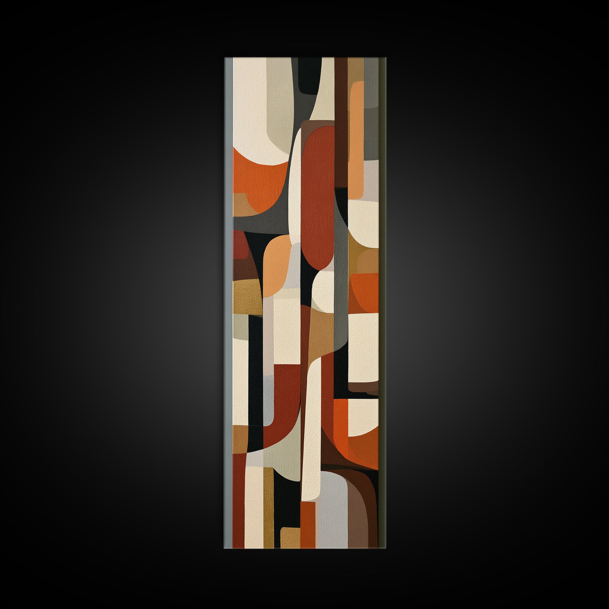 Abstract Composition in Appetite Friendly Warm Tones Canvas Print, Dining Room Art, Abstract Art, Dining Room Decor, Dining, DRA-1x3-88