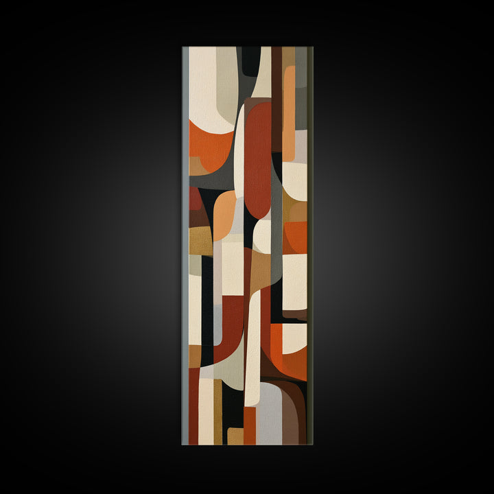 Abstract Composition in Appetite Friendly Warm Tones Canvas Print, Dining Room Art, Abstract Art, Dining Room Decor, Dining, DRA-1x3-88