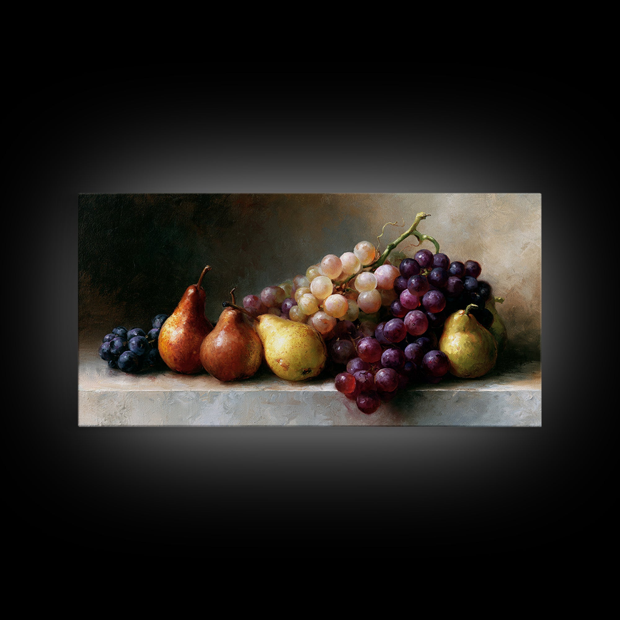 Classical Fruit Still Life Canvas Print, Dining Room Art, Luxury Decor, Dining Room Decor, Oil Painting, Dining, DRA-2x1-21