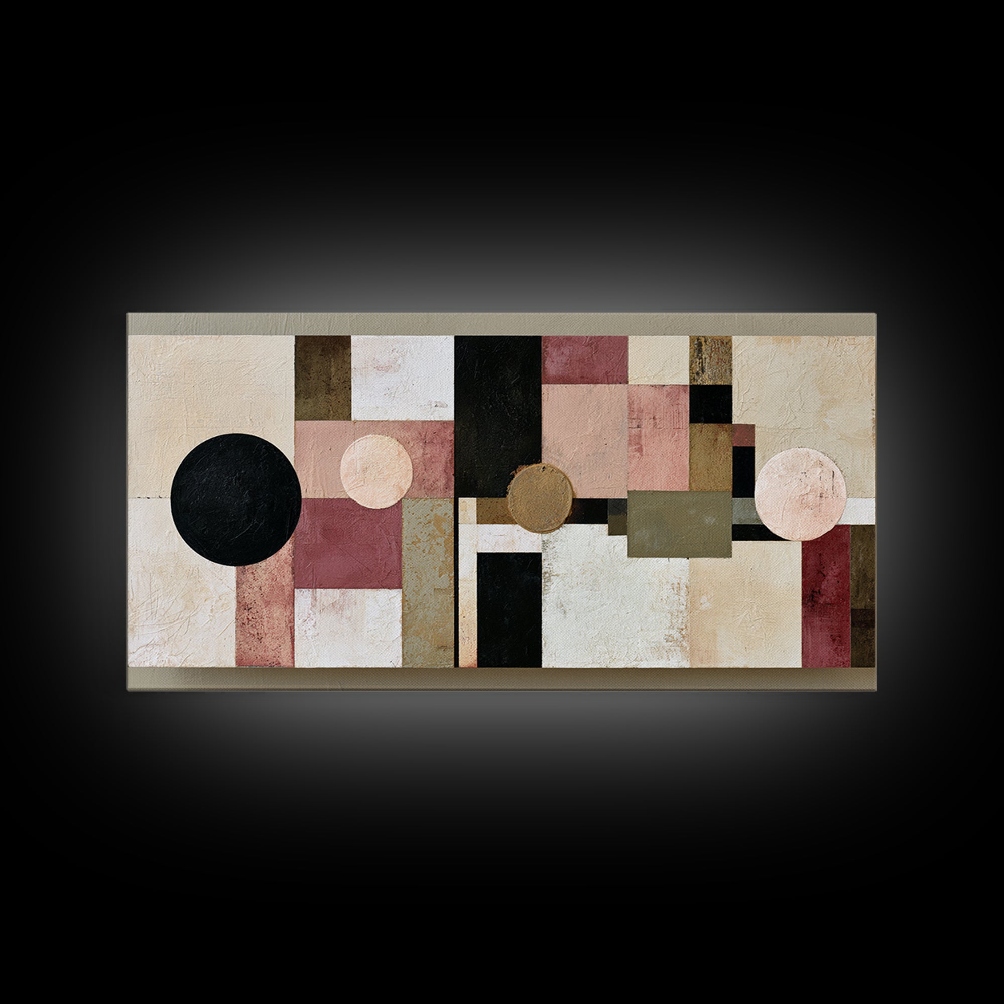 Abstract Composition in Appetite Friendly Warm Tones Canvas Print, Dining Room Art, Dining Room Decor, Dining, DRA-2x1-24