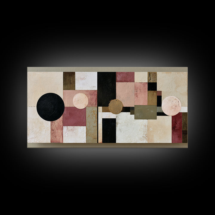 Abstract Composition in Appetite Friendly Warm Tones Canvas Print, Dining Room Art, Dining Room Decor, Dining, DRA-2x1-24