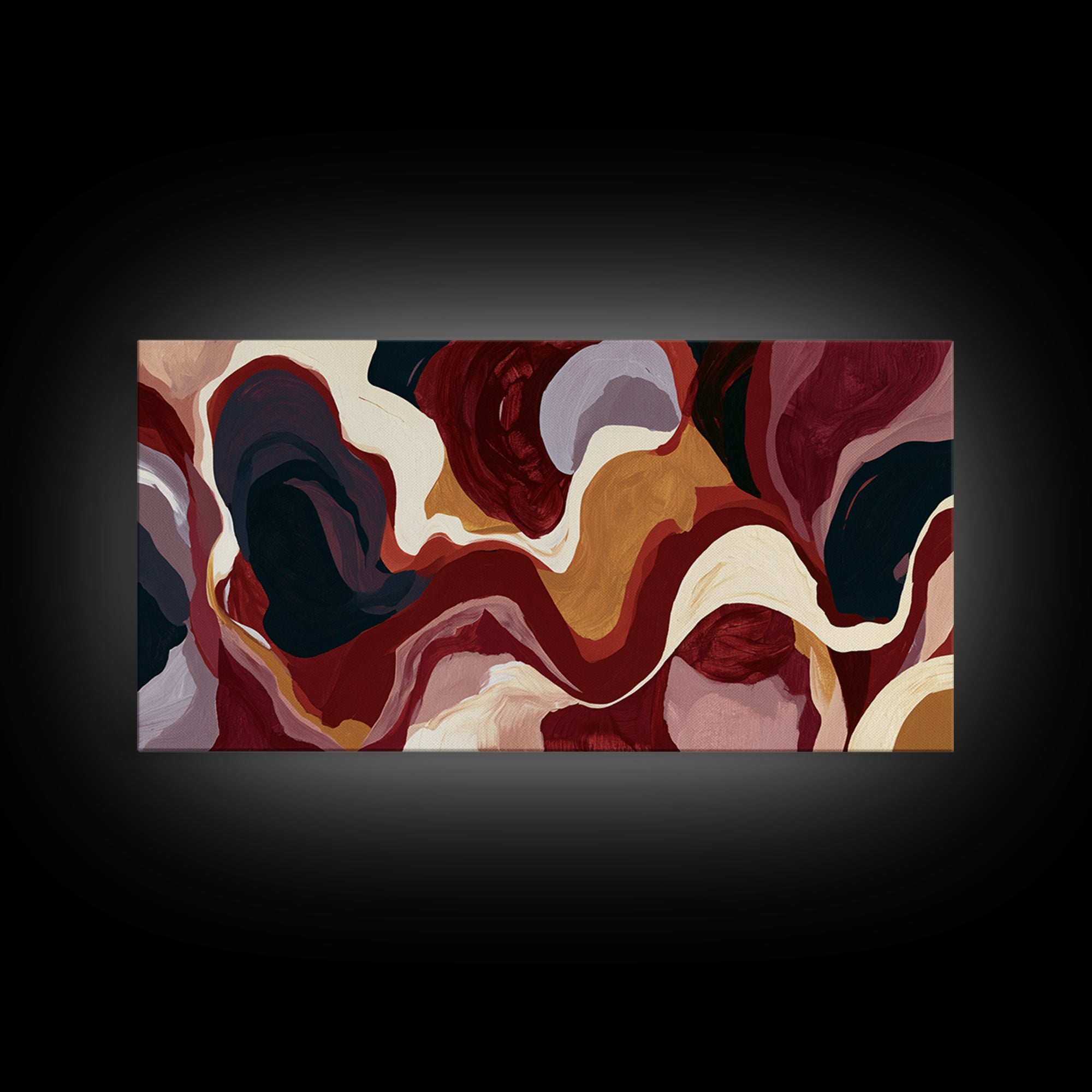 Abstract Red Wine Swirl Framed Canvas Print, Dining Room Art, Dining Room Wall Art, Dining Room Decor, Abstract Art, Dining, DRA-2x1-38