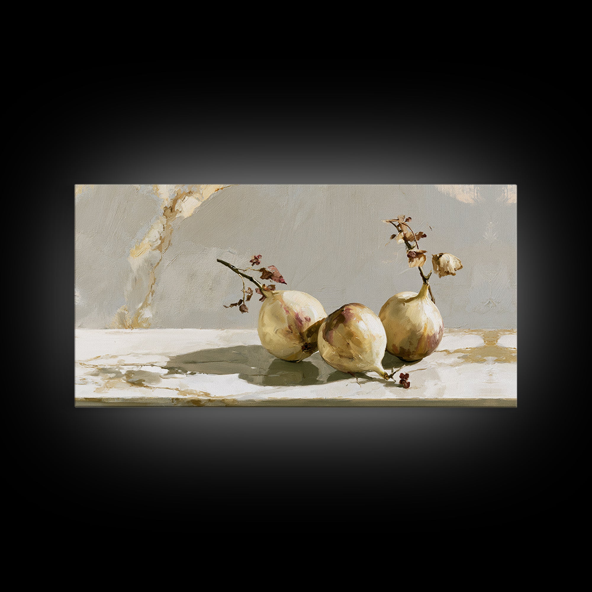 Figs on Marble Framed Canvas Print, Dining Room Art, Fall Decor, Dining Room Decor, Dining, Kitchen Art, Living Room Decor, DRA-2x1-43