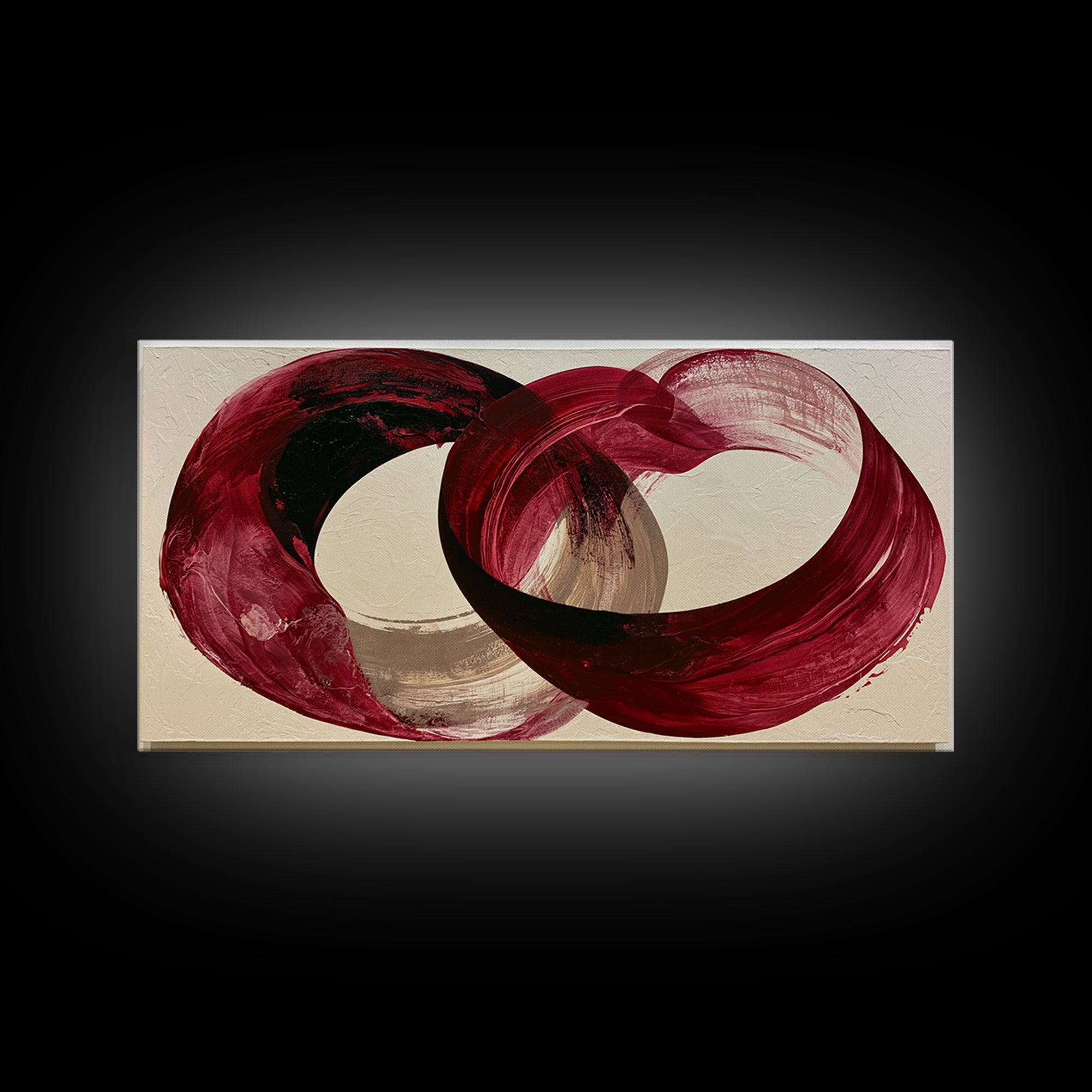 Abstract Red Wine Swirl Canvas Print, Dining Room Art, Statement Artwork, Dining Room Decor, Abstract Art, Dining, DRA-2x1-62