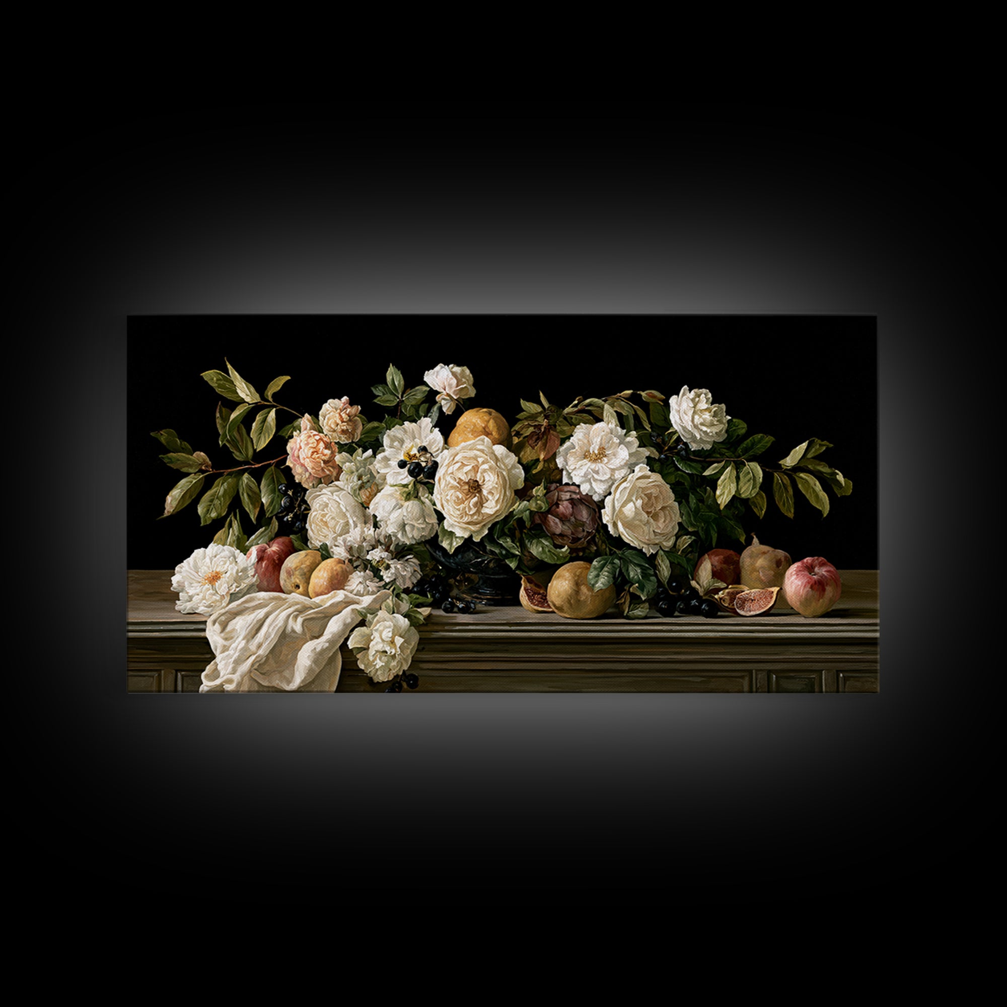 Classic Dutch Feast Arrangement Canvas Print, Dining Room Art, Printable Art, Dining Room Decor, Dining, Coastal Wall Art, DRA-2x1-63