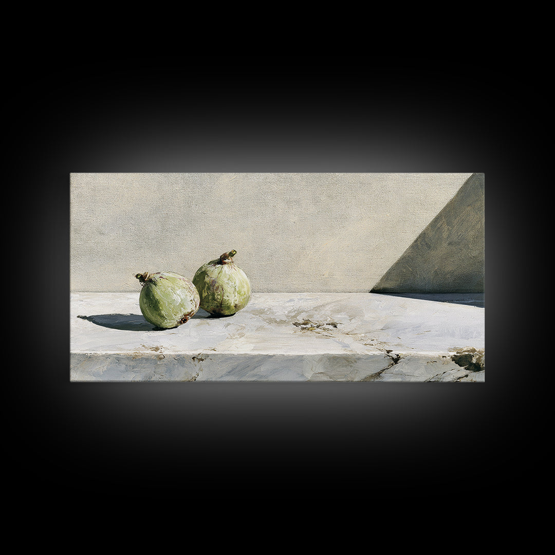 Figs on Marble Framed Canvas Print, Dining Room Art, Print, Dining Room Decor, Dining, Living Room Decor, Abstract Wall Art, DRA-2x1-91