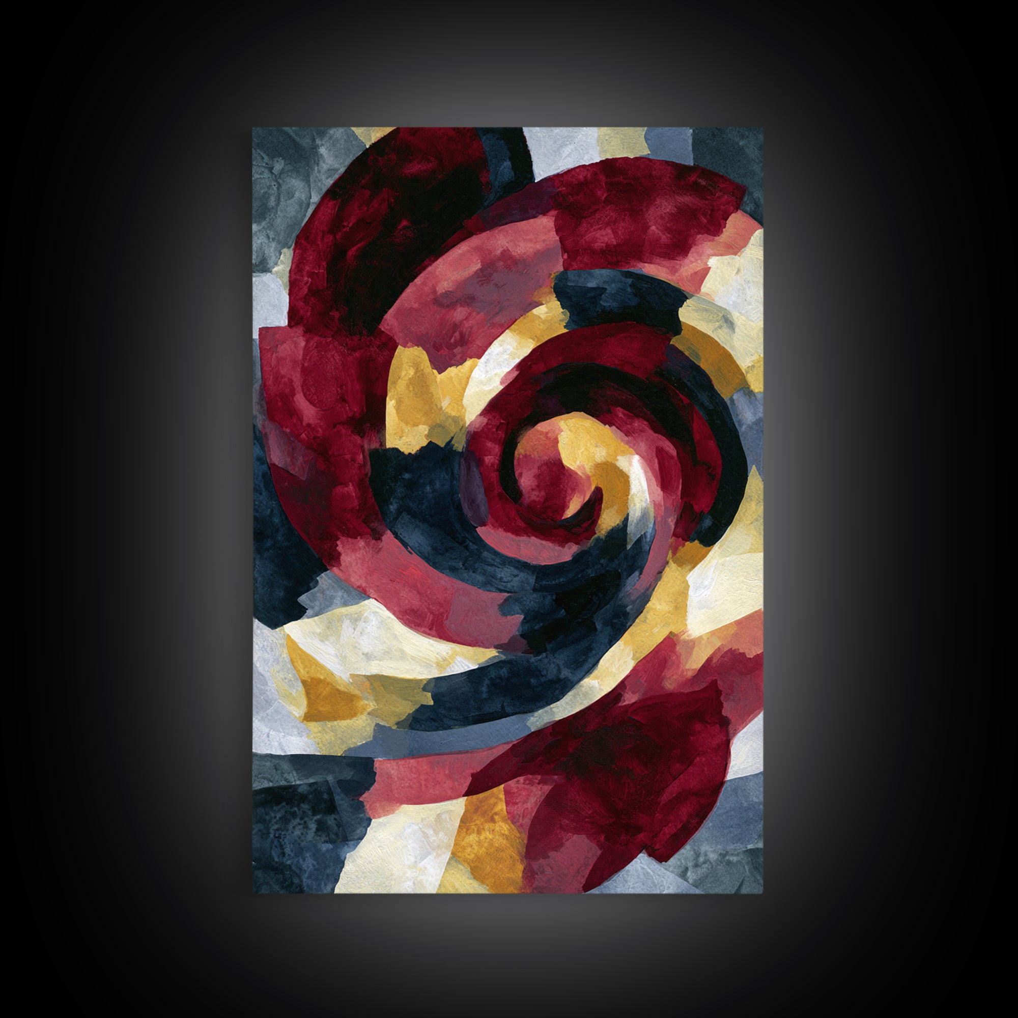 Abstract Red Wine Swirl Framed Canvas Print, Dining Room Art, Gallery Decor, Dining Room Decor, Dining, Minimalist Decor, DRA-2x3-26