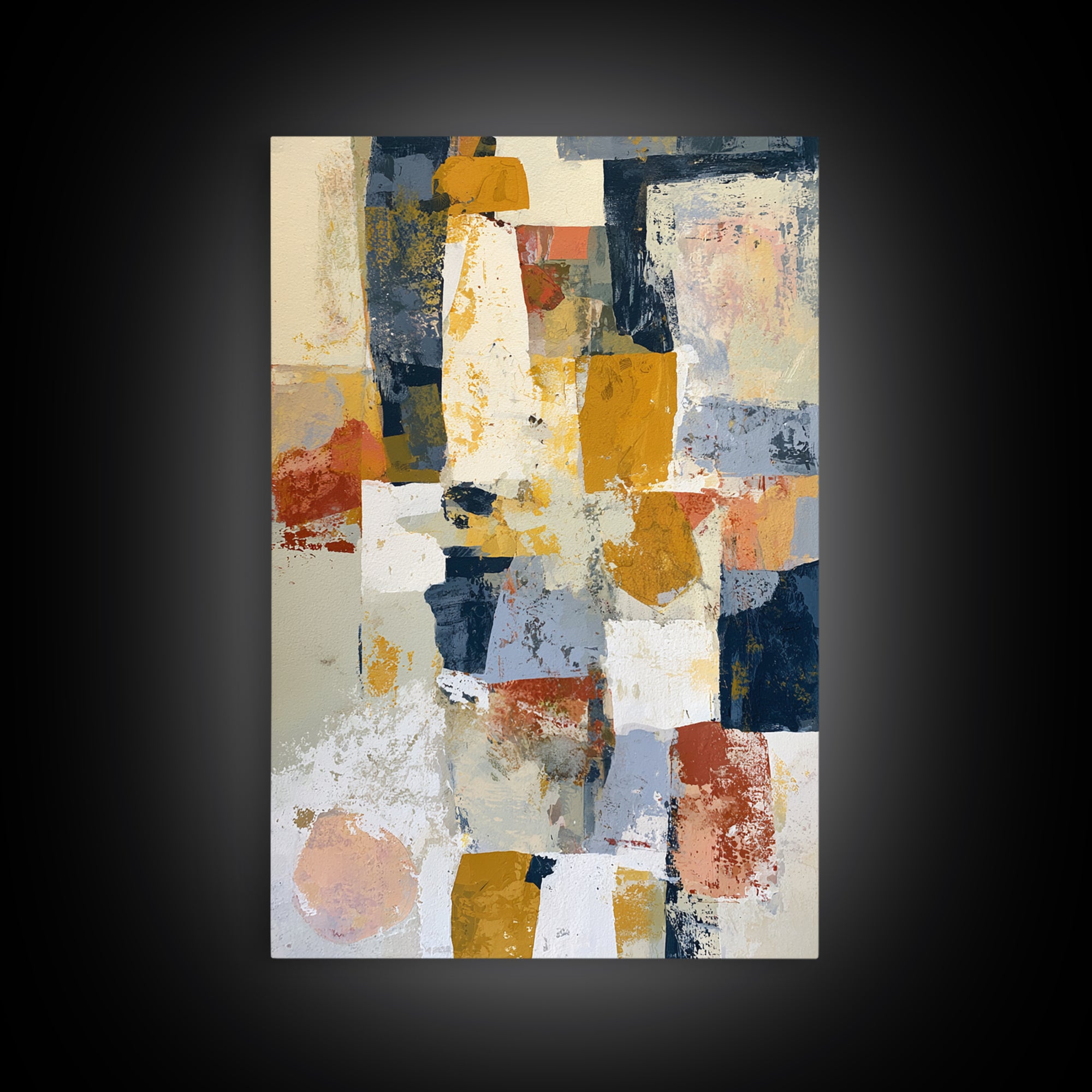 Abstract Composition in Appetite Friendly Warm Tones Canvas Print, Dining Room Art, Printable Art, Dining Room Decor, Dining, DRA-2x3-36