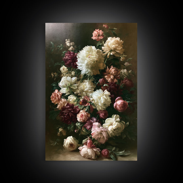 Large Floral Centerpiece Canvas Print, Dining Room Art, Contemporary Art, Dining Room Decor, Fine Art, Dining, Digital Print, DRA-2x3-58