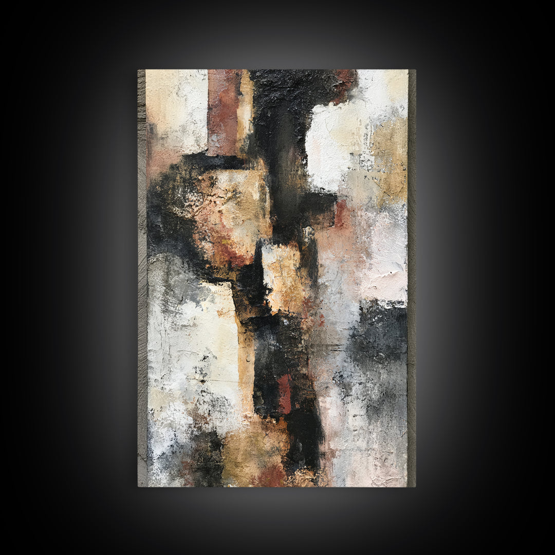 Abstract Composition in Appetite Friendly Warm Tones Canvas Print, Dining Room Art, Statement Artwork, Dining Room Decor, DRA-2x3-60