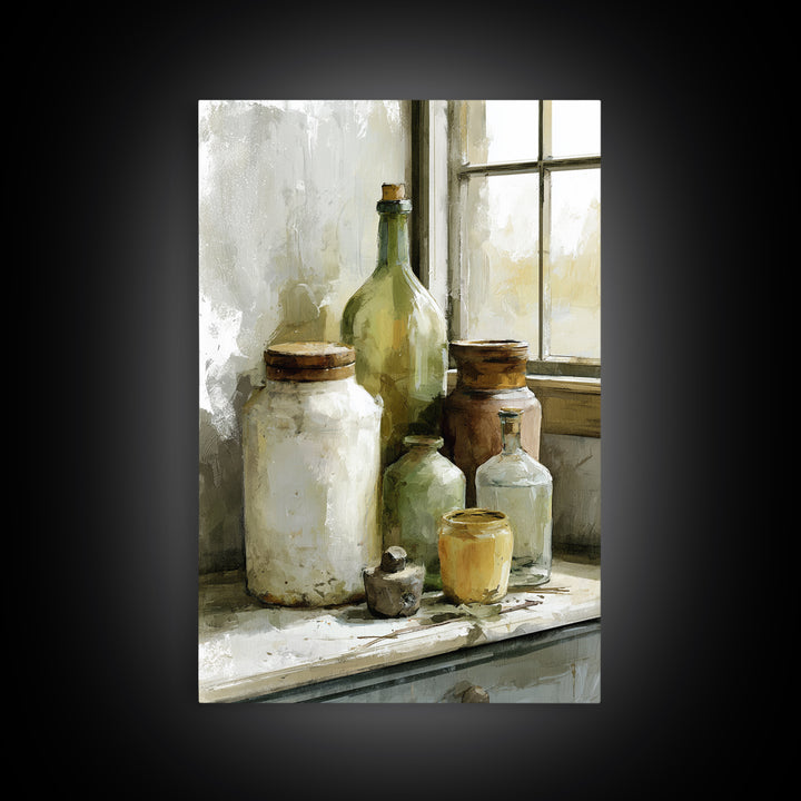 Sunlit Farmhouse Table Objects Without Room View Canvas Print, Dining Room Art, Printable Wall Art, Dining Room Decor, Dining, DRA-2x3-73