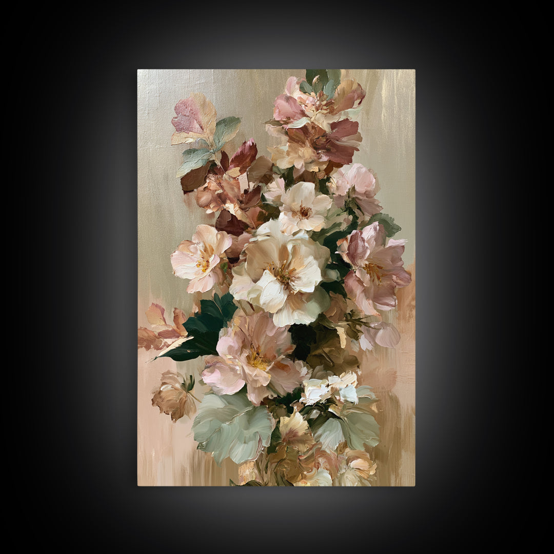 Large Floral Centerpiece Canvas Print, Dining Room Art, Contemporary Art, Dining Room Decor, Fine Art, Dining, Digital Print, DRA-2x3-82