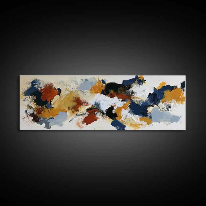 Abstract Composition in Appetite Friendly Warm Tones Canvas Print, Dining Room Art, Coastal Wall Art, Dining Room Decor, Dining, DRA-3x1-20