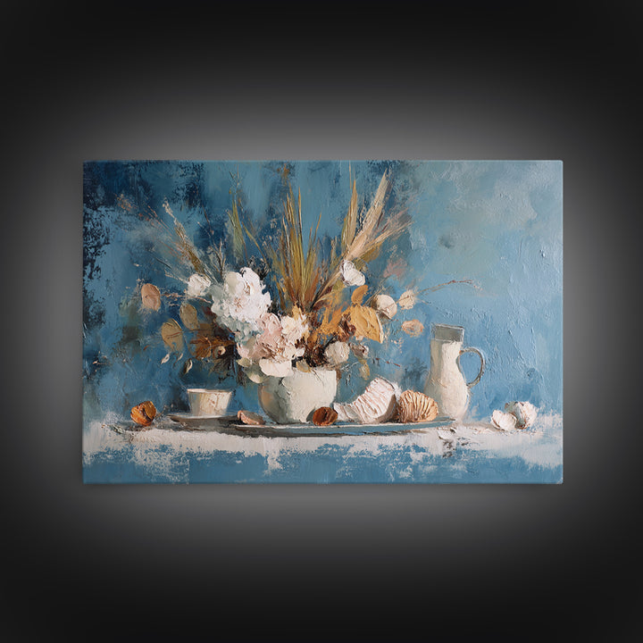 Sunlit Farmhouse Table Objects Without Room View Canvas Print, Dining Room Art, Kitchen Decor, Dining Room Decor, Dining, DRA-3x2-21