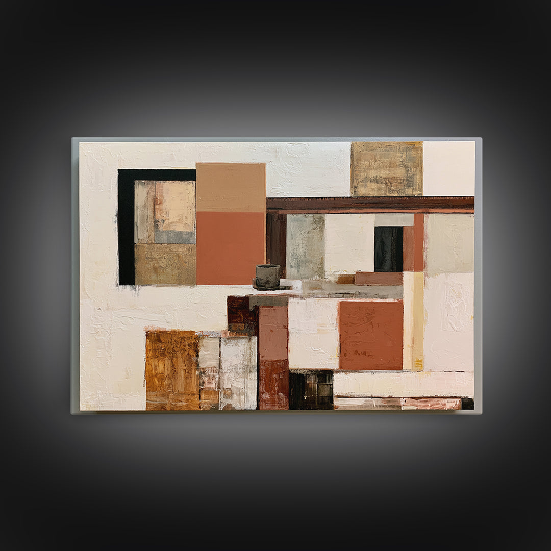 Abstract Composition in Appetite Friendly Warm Tones Canvas Print, Dining Room Art, Canvas Art, Dining Room Decor, Dining, DRA-3x2-32
