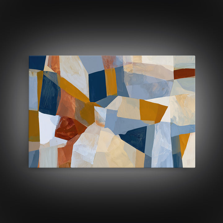 Abstract Composition in Appetite Friendly Warm Tones Canvas Print, Dining Room Art, Coastal Wall Art, Dining Room Decor, Dining, DRA-3x2-80