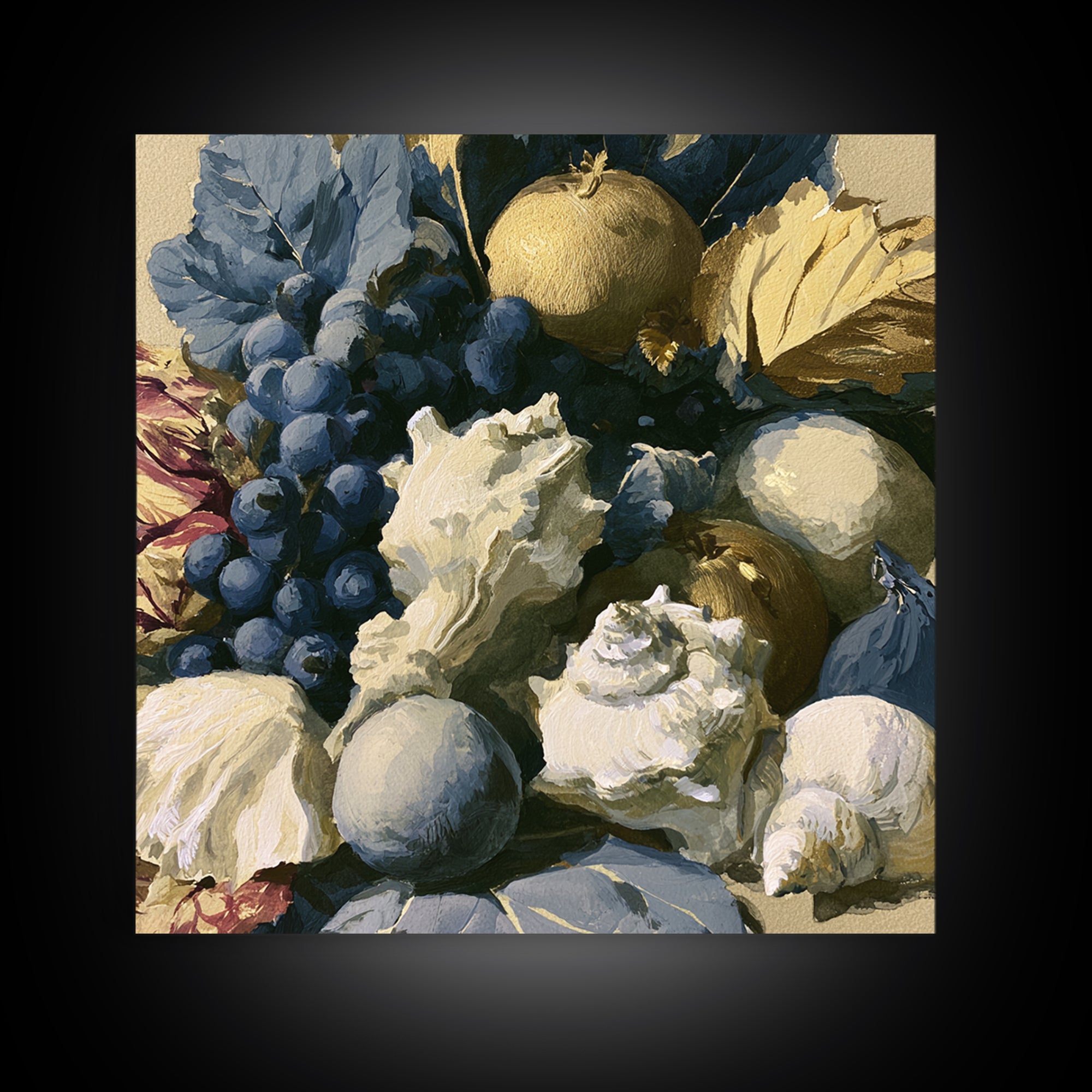 Bold Maximalist Still Life Framed Canvas Print, Eclectic Art, Digital Print, Living Room Decor, Eclectic, Fine Art Print, ECL-1x1-27