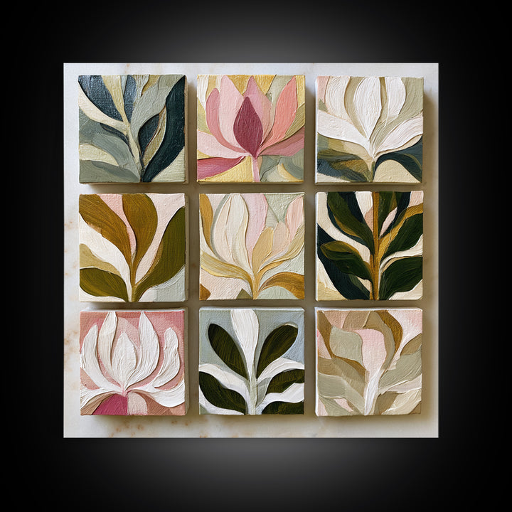 Matisse Inspired Cutouts with Botanical Details Canvas Print, Eclectic Art, Gallery Decor, Living Room Decor, Eclectic, ECL-1x1-6