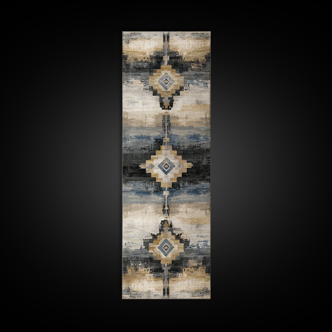 Layered Tapestry Pattern Canvas Print, Eclectic Art, Art, Living Room Decor, Fine Art, Eclectic, Large Wall Art, Boho, ECL-1x3-100