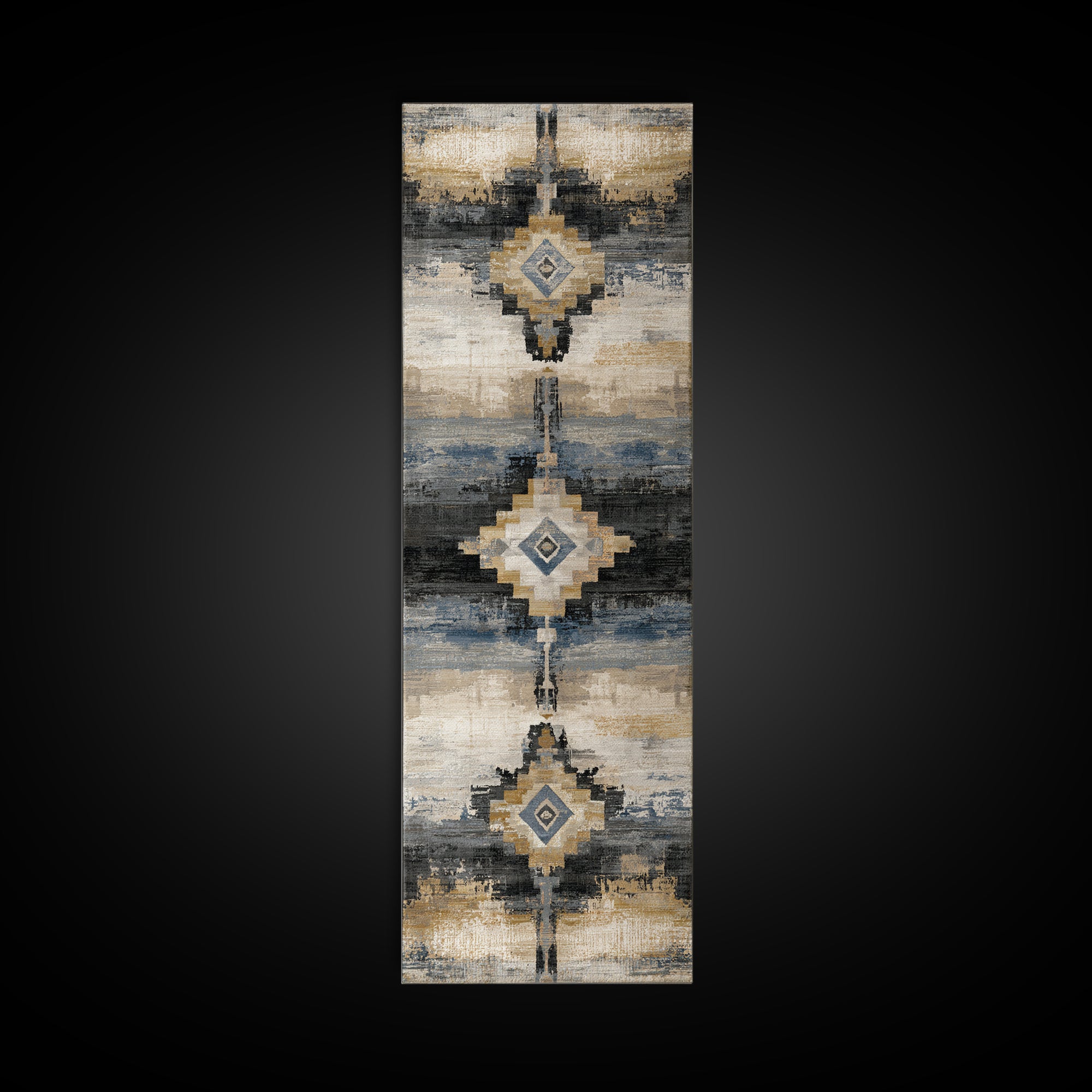 Layered Tapestry Pattern Canvas Print, Eclectic Art, Art, Living Room Decor, Fine Art, Eclectic, Large Wall Art, Boho, ECL-1x3-100