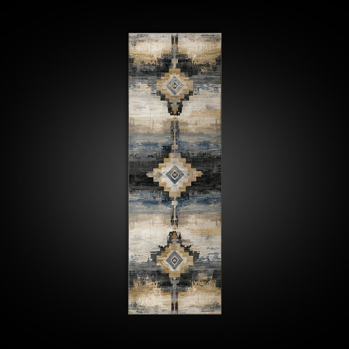 Layered Tapestry Pattern Canvas Print, Eclectic Art, Art, Living Room Decor, Fine Art, Eclectic, Large Wall Art, Boho, ECL-1x3-100