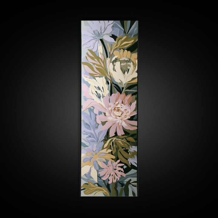 Matisse Inspired Cutouts with Botanical Details Canvas Print, Eclectic Art, Wall Art, Living Room Decor, Oil Painting, Eclectic, ECL-1x3-18