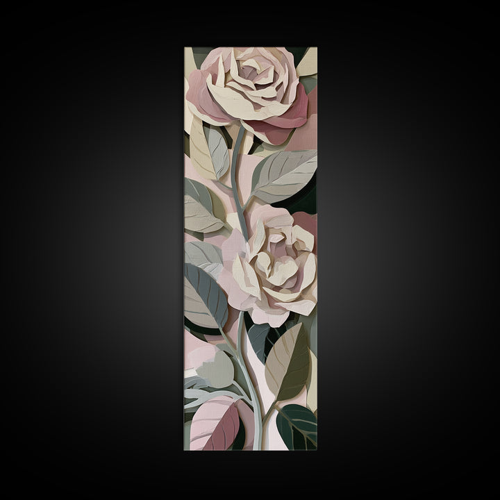 Matisse Inspired Cutouts with Botanical Details Canvas Print, Eclectic Art, Digital Prints, Living Room Decor, Eclectic, ECL-1x3-66
