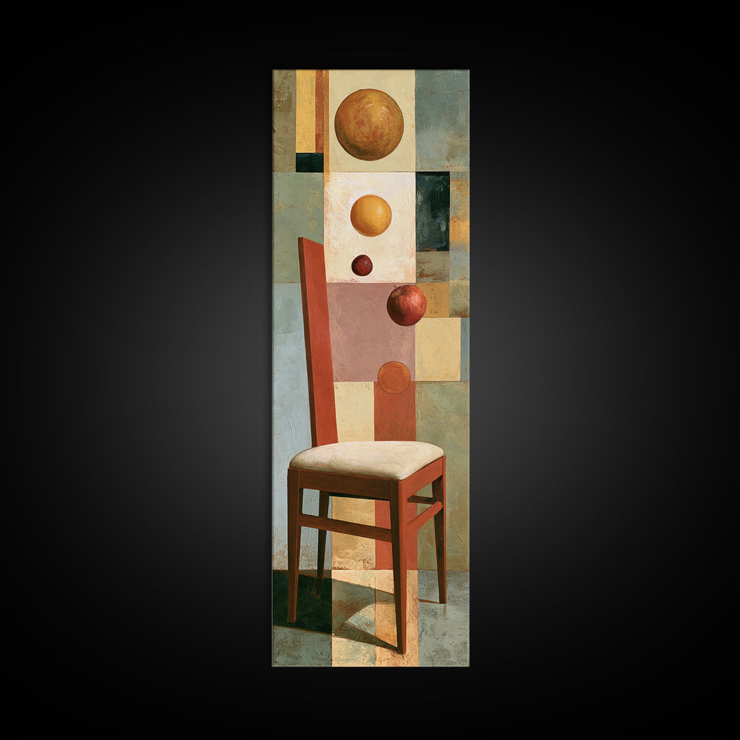 Whimsical Chair Still Life Canvas Print, Eclectic Art, Art Print, Living Room Decor, Fine Art, Eclectic, Portrait, ECL-1x3-98