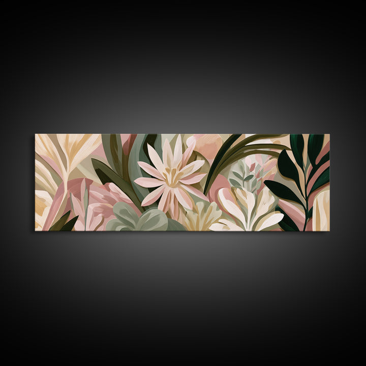 Matisse Inspired Cutouts with Botanical Details Canvas Print, Eclectic Art, Art Prints, Living Room Decor, Fine Art, Eclectic, ECL-3x1-22