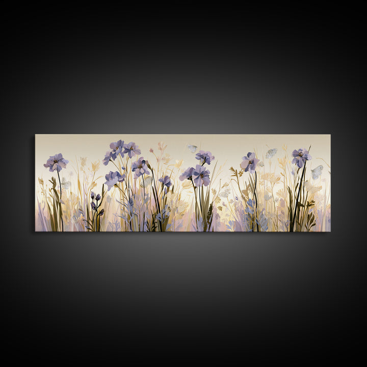 Botanical Collage with Butterflies and Old Paper Canvas Print, Eclectic Art, Unique Wall Art, Living Room Decor, Eclectic, ECL-3x1-5