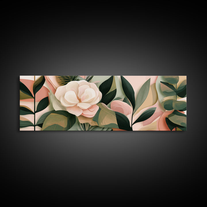 Matisse Inspired Cutouts with Botanical Details Canvas Print, Eclectic Art, Statement Artwork, Living Room Decor, Eclectic, ECL-3x1-94