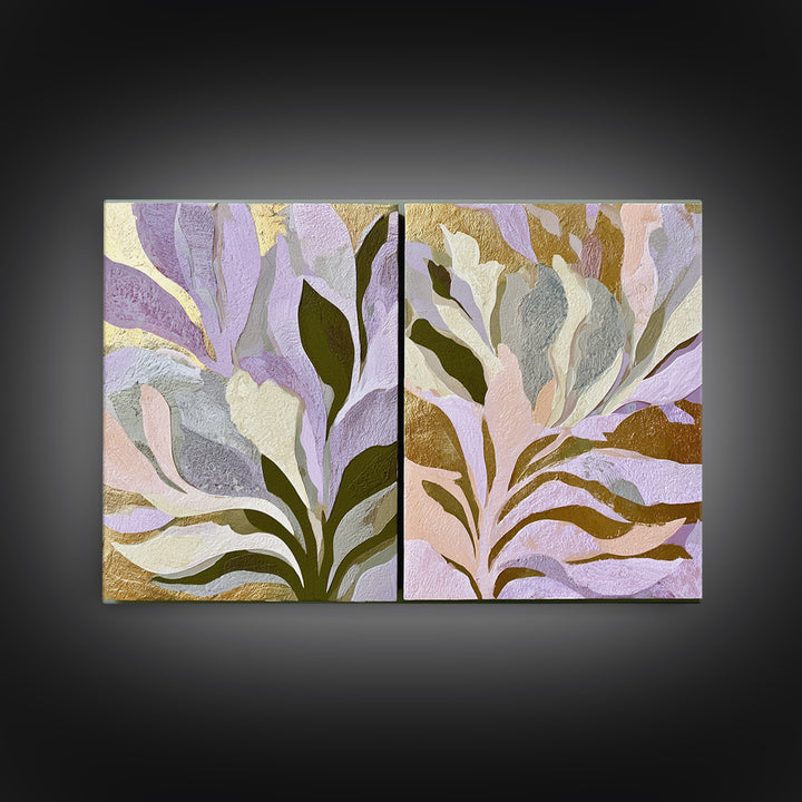Matisse Inspired Cutouts with Botanical Details Canvas Print, Eclectic Art, Statement Artwork, Living Room Decor, Eclectic, ECL-3x2-34