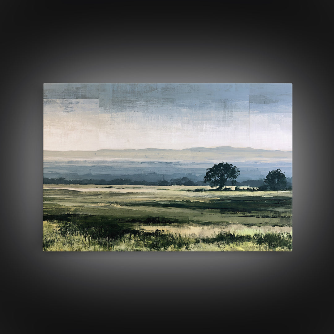 Bohemian Patchwork Landscape Canvas Print, Eclectic Art, Wall Decor, Living Room Decor, Fine Art, Eclectic, Boho, Artwork, ECL-3x2-52