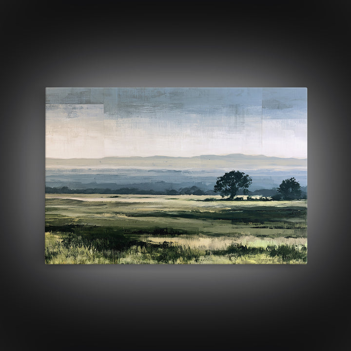 Bohemian Patchwork Landscape Canvas Print, Eclectic Art, Wall Decor, Living Room Decor, Fine Art, Eclectic, Boho, Artwork, ECL-3x2-52