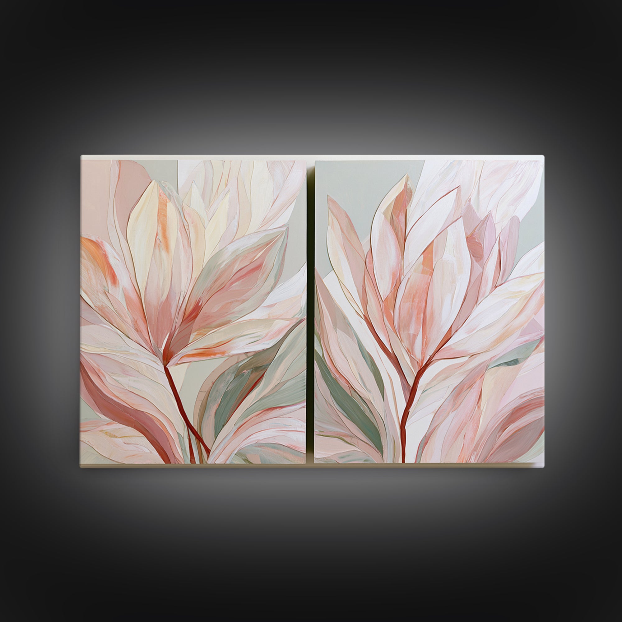 Matisse Inspired Cutouts with Botanical Details Canvas Print, Eclectic Art, Contemporary Art, Living Room Decor, Eclectic, ECL-3x2-82