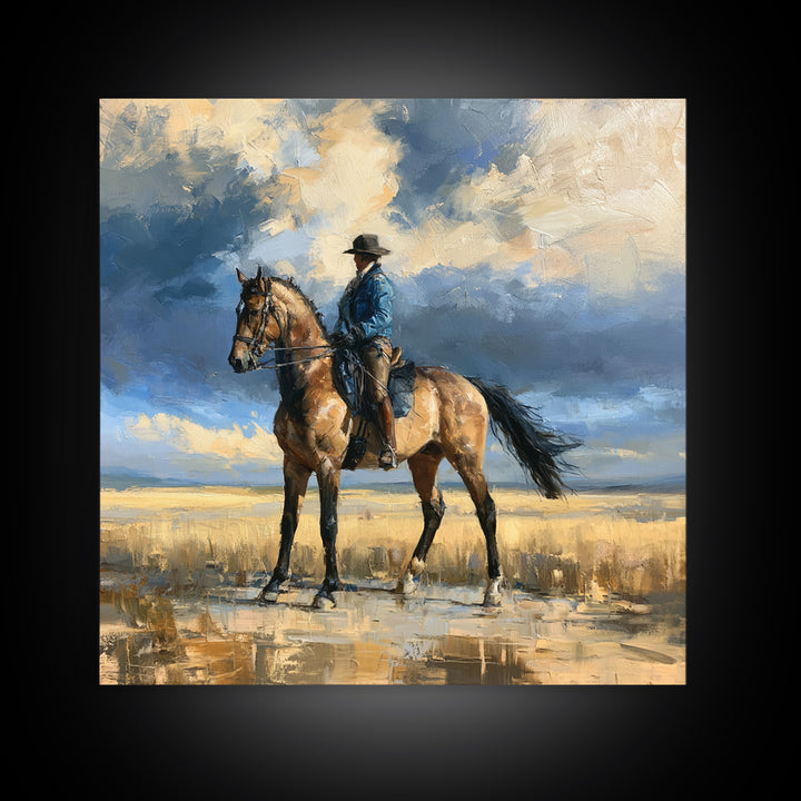 Dressage Horse in Refined Classical Pose Canvas Print, Equestrian Art, Cabin Decor, Living Room Decor, Fine Art, Equestrian, EQU-1x1-10