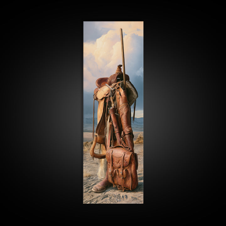 Stable Tools Arranged Like Old Master Still Canvas Print, Equestrian Art, Wall Art, Living Room Decor, Fine Art, Equestrian, EQU-1x3-35