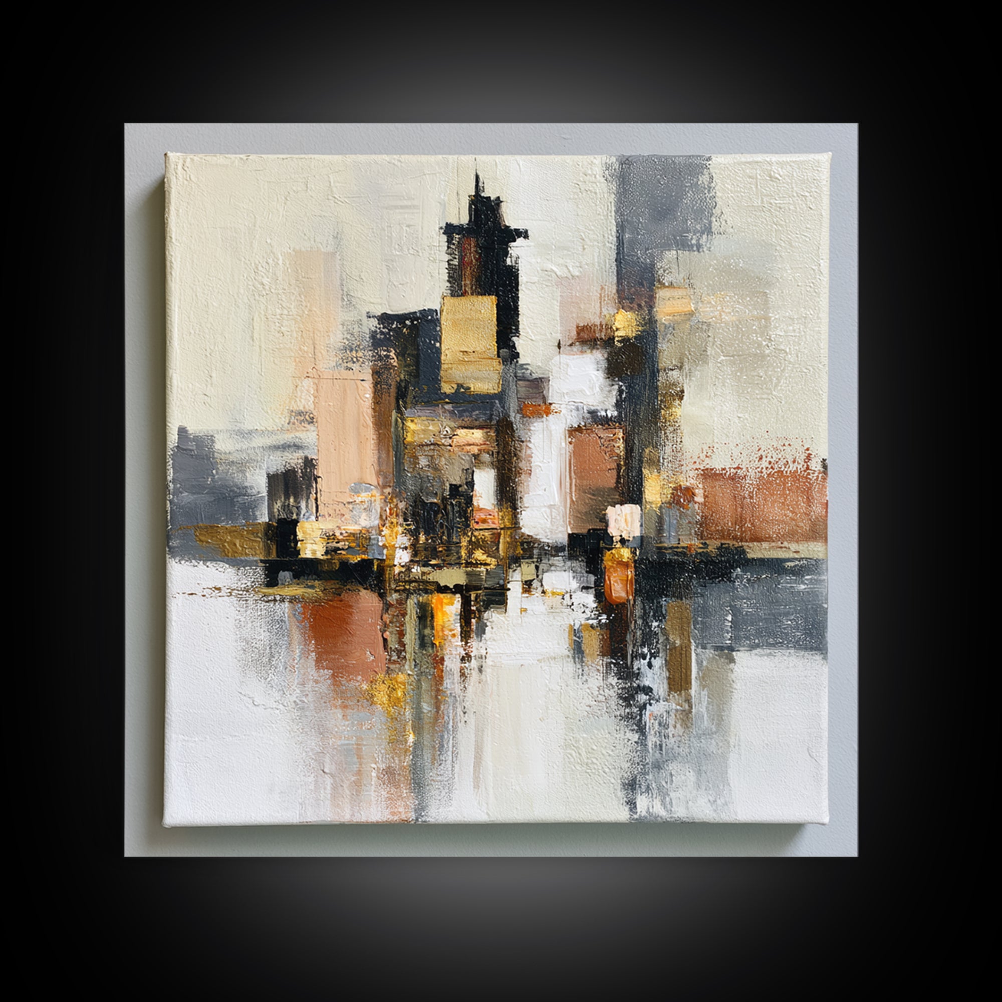 Distorted City Street Canvas Print, Expressionist Art, Room Decor, Living Room Decor, Fine Art, Expression, Printable Wall Art, EXP-1x1-25