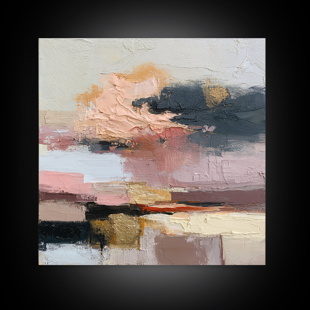 Stormy Landscape Painted Canvas Print, Expressionist Art, Original Art, Living Room Decor, Fine Art, Expression, Modern Art, EXP-1x1-3
