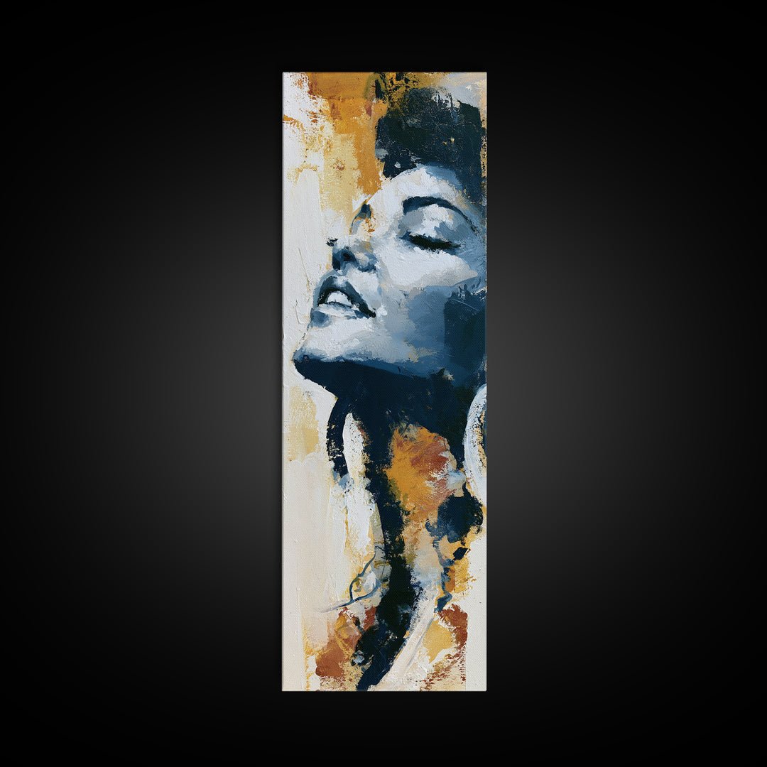 Portrait of a Singer Canvas Print, Expressionist Art, Digital Prints, Living Room Decor, Oil Painting, Expression, EXP-1x3-32