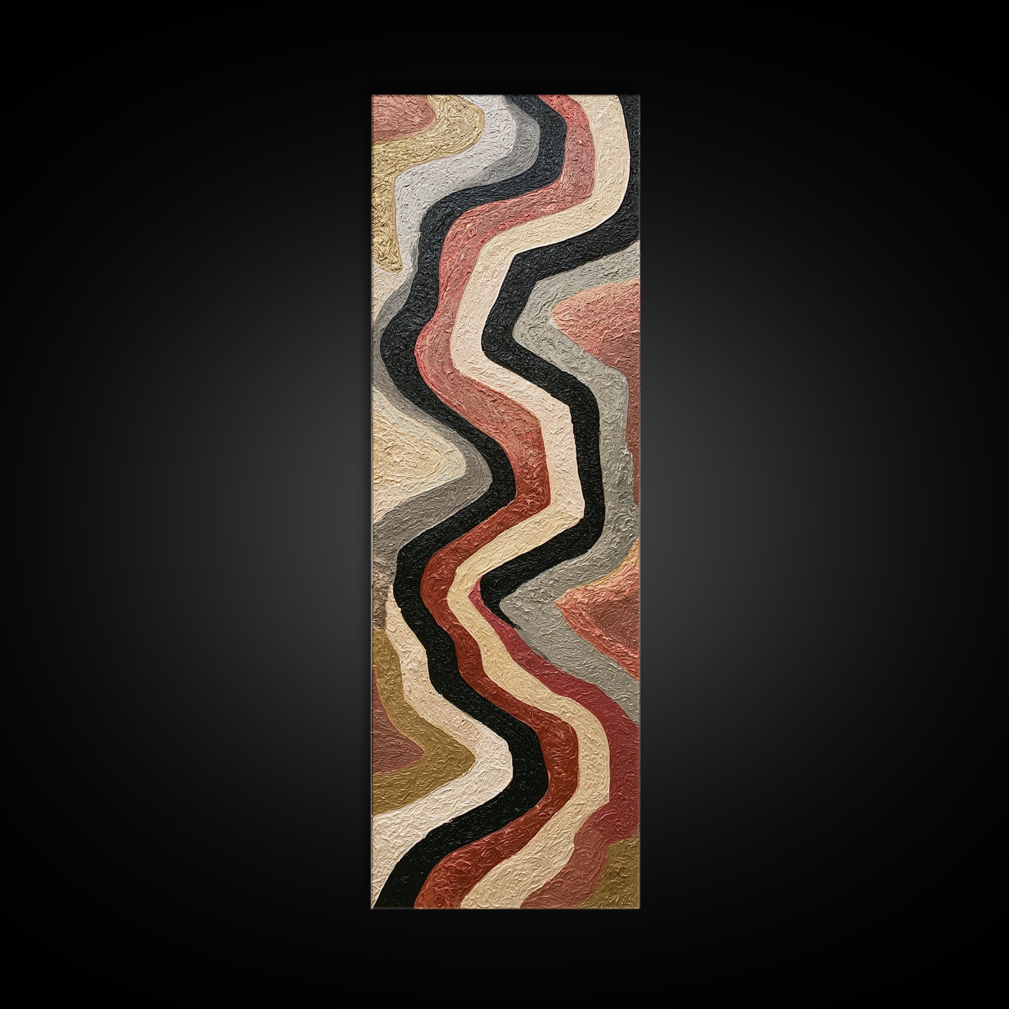 Stormy Landscape Painted Canvas Print, Expressionist Art, Gallery Wall Art, Living Room Decor, Expression, Minimalist Decor, EXP-1x3-63