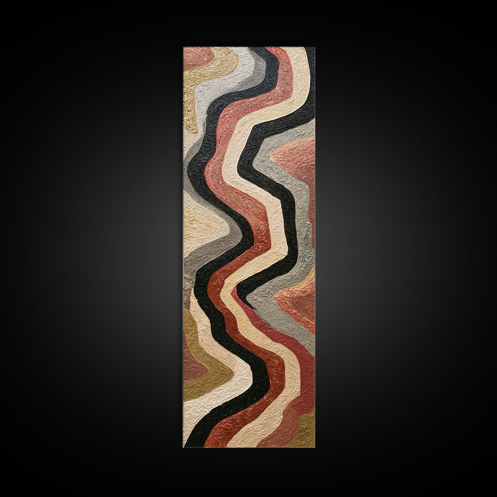 Stormy Landscape Painted Canvas Print, Expressionist Art, Gallery Wall Art, Living Room Decor, Expression, Minimalist Decor, EXP-1x3-63