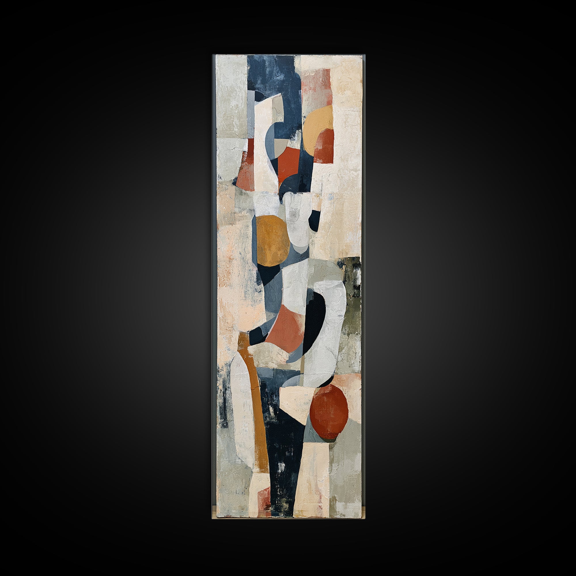 Seated Figure with Raw Gestural Outlines Canvas Print, Expressionist Art, Colorful Wall Art, Living Room Decor, Expression, EXP-1x3-67