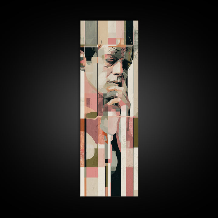 Portrait of a Singer Framed Canvas Print, Expressionist Art, Contemporary Art, Living Room Decor, Fine Art, Expression, EXP-1x3-8