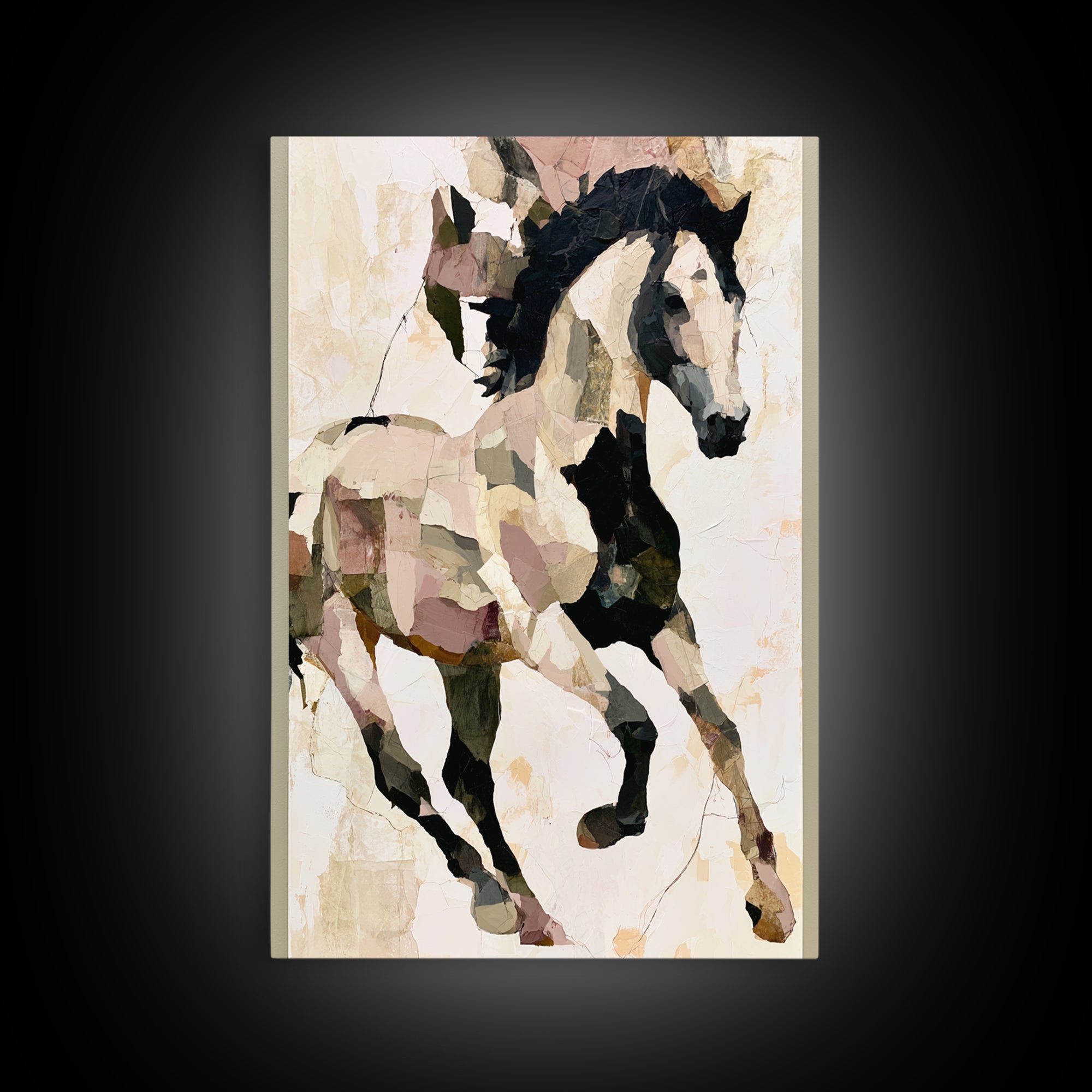 Expressionist Horse in Motion with Wild Mane Canvas Print, Expressionist Art, Home Decor, Living Room Decor, Expression, EXP-2x3-18